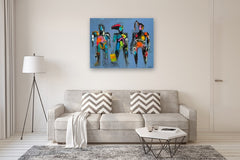 Original art for sale at UGallery.com | Beach Visitors by Allen Wittert | $3,300 | acrylic painting | 36.5' h x 47.25' w | thumbnail 5