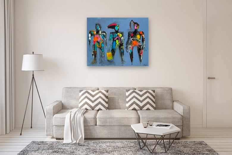 Beach Visitors by Allen Wittert |  In Room View of Artwork 