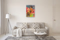 Original art for sale at UGallery.com | Flowers from a Secret Admirer by Darlene McElroy | $3,600 | mixed media artwork | 36' h x 24' w | thumbnail 5