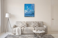 Original art for sale at UGallery.com | Purple Grey by Benjamin Thomas | $1,875 | acrylic painting | 40' h x 30' w | thumbnail 5