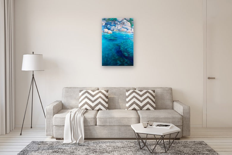 On the Water by Jinny Tomozy |  In Room View of Artwork 