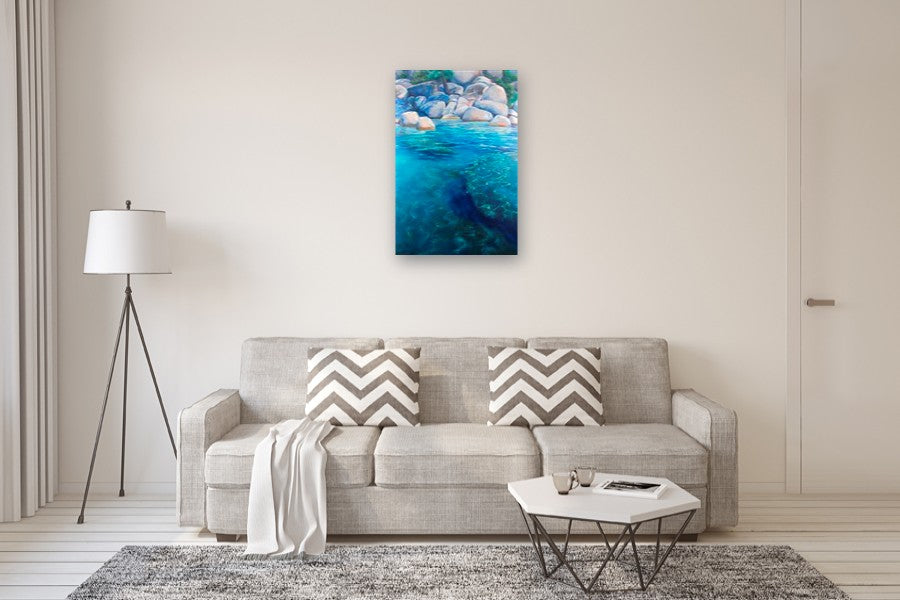 On the Water by Jinny Tomozy |  In Room View of Artwork 