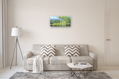 Original art for sale at UGallery.com | Field and Trees, France by Janet Dyer | $1,100 | acrylic painting | 15' h x 30' w | thumbnail 5