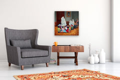 Original art for sale at UGallery.com | The Kiss by Faye Vander Veer | $3,250 | oil painting | 24' h x 24' w | thumbnail 5