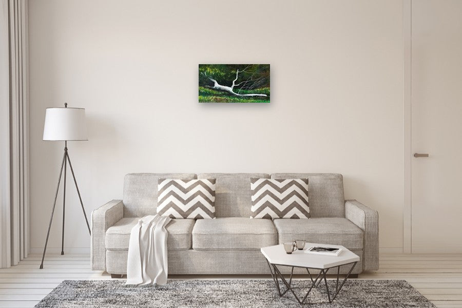 Pale Timber Silence by Vic Roschkov |  In Room View of Artwork 