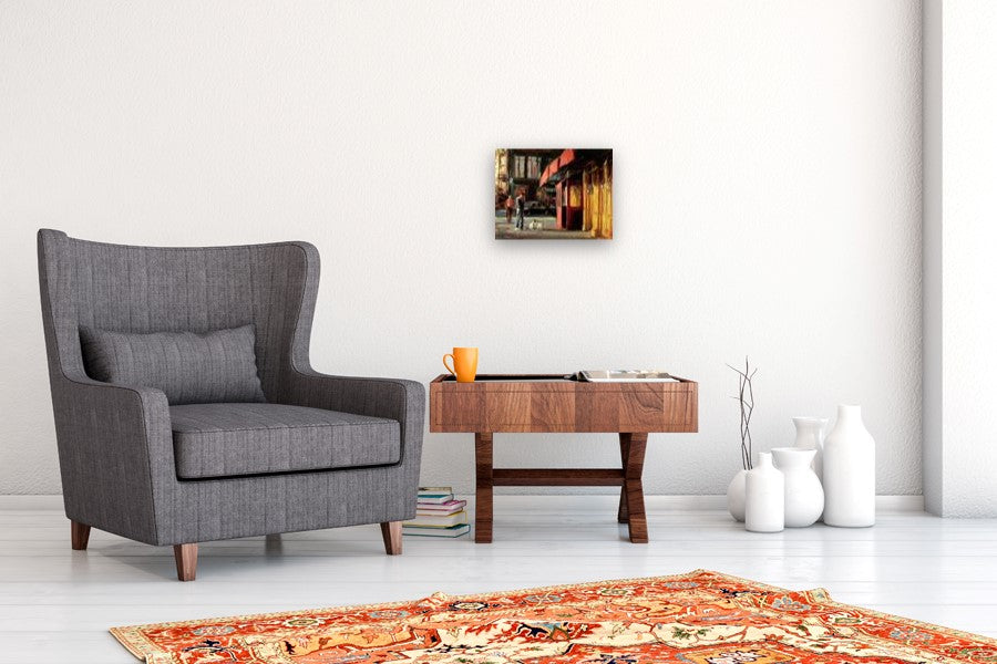 A Walk in Greenwich Village by Jonelle Summerfield |  In Room View of Artwork 