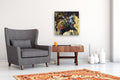 Original art for sale at UGallery.com | Amongst Friends by Wynston Edun | $1,050 | acrylic painting | 24' h x 24' w | thumbnail 5
