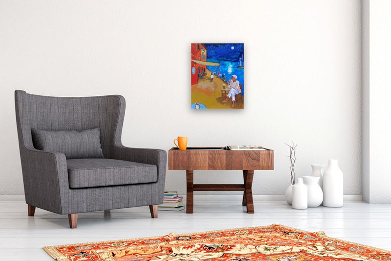 Solitude by the Sea by Laura (Yi Zhen) Chen |  In Room View of Artwork 