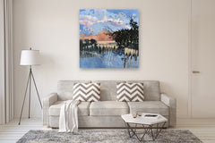Original art for sale at UGallery.com | Magic In Nature by Mary Pratt | $3,900 | oil painting | 48' h x 48' w | thumbnail 5