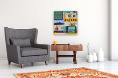 Original art for sale at UGallery.com | Da Vinci’s Beard (I) by Chus Galiano | $1,100 | mixed media artwork | 23.6' h x 23.6' w | thumbnail 5