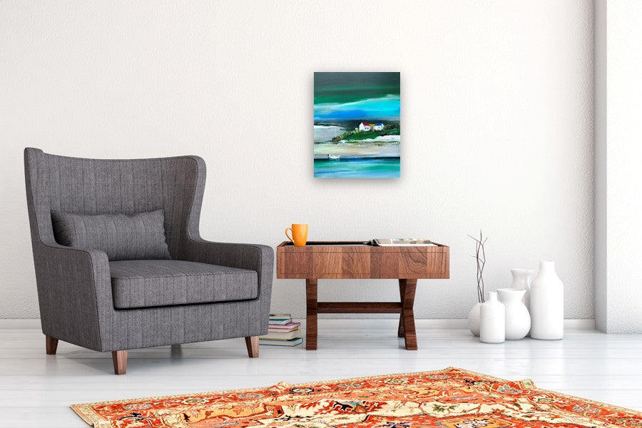 Shoreline Calm by Mikhail Zuyeu |  In Room View of Artwork 