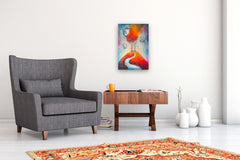 Original art for sale at UGallery.com | Quiet Storm Within by Evgenia Smirnova | $700 | mixed media artwork | 23' h x 15' w | thumbnail 5