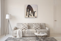 Original art for sale at UGallery.com | Coyote by Jaime Ellsworth | $4,100 | oil painting | 36' h x 36' w | thumbnail 5