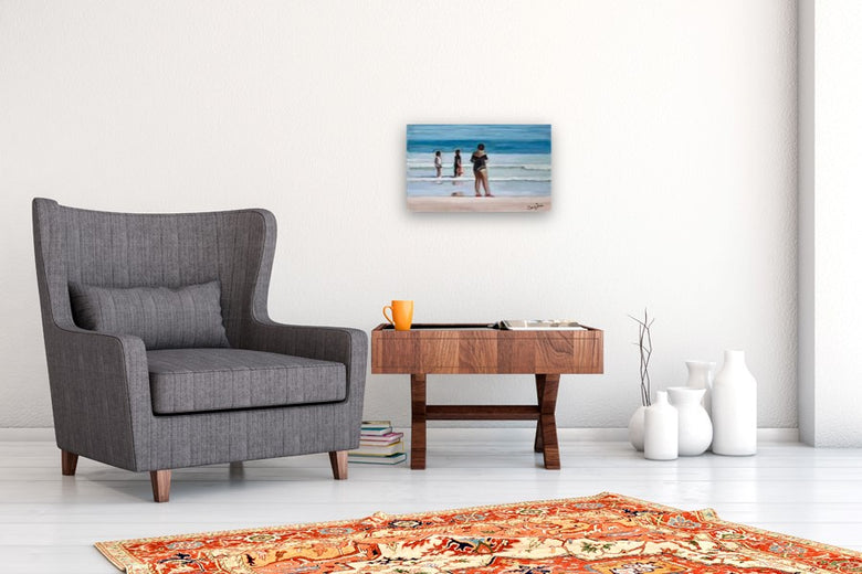 Waiting for the Waves by Carey Parks |  In Room View of Artwork 