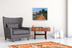 Original art for sale at UGallery.com | Side Road, France by Janet Dyer | $1,125 | acrylic painting | 20' h x 24' w | thumbnail 5