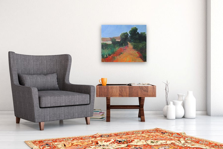 Side Road, France by Janet Dyer |  In Room View of Artwork 