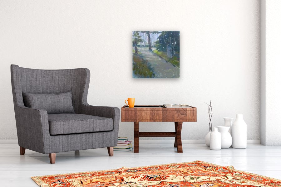 Shady Path by Janet Dyer |  In Room View of Artwork 