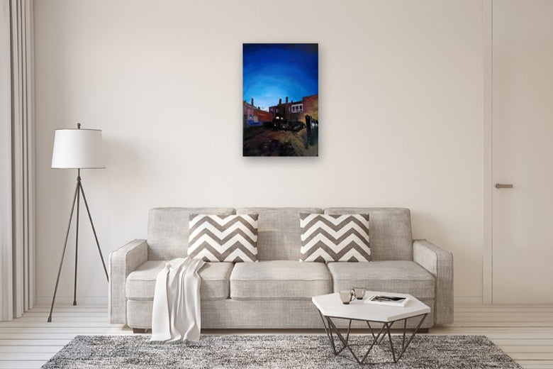 North Shore and Clark, April 23, 2025, 8:17PM by Jane Thorn |  In Room View of Artwork 