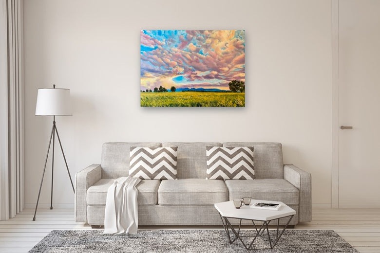 Blue Window by Renee Noel |  In Room View of Artwork 