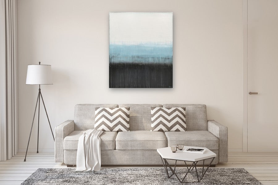 Blue Fog by Lisa Carney |  In Room View of Artwork 