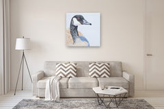 Original art for sale at UGallery.com | Canada Goose #1 by Emil Morhardt | $2,300 | acrylic painting | 36' h x 36' w | thumbnail 5