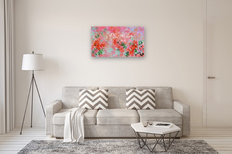 Nasturtium Cloud by Natalie George |  In Room View of Artwork 