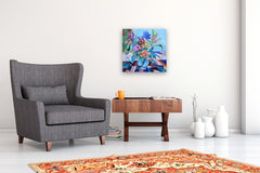 Original art for sale at UGallery.com | Enchanted Garden by Vera Saiko | $1,000 | acrylic painting | 20' h x 20' w | thumbnail 5