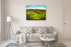 Original art for sale at UGallery.com | Bucolic Valley by Mandy Main | $3,200 | oil painting | 36' h x 48' w | thumbnail 5
