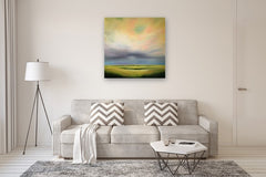 Original art for sale at UGallery.com | Skylight Marsh by Nancy Hughes Miller | $2,200 | oil painting | 40' h x 40' w | thumbnail 5