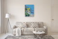 Original art for sale at UGallery.com | Azure Serenity by Gulshaba Abbasova | $2,000 | oil painting | 35' h x 28' w | thumbnail 5