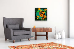 Original art for sale at UGallery.com | Behind Every Bloom by Leticia Lacy | $1,550 | acrylic painting | 20' h x 20' w | thumbnail 5