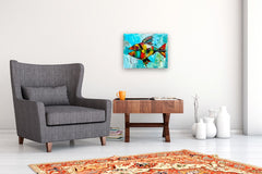 Original art for sale at UGallery.com | Tropical Static by Allen Wittert | $900 | acrylic painting | 16' h x 20' w | thumbnail 5