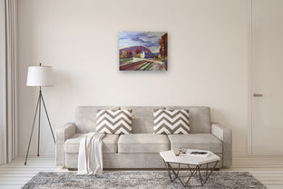 Approaching the Ferry by Robert Hofherr |  In Room View of Artwork 