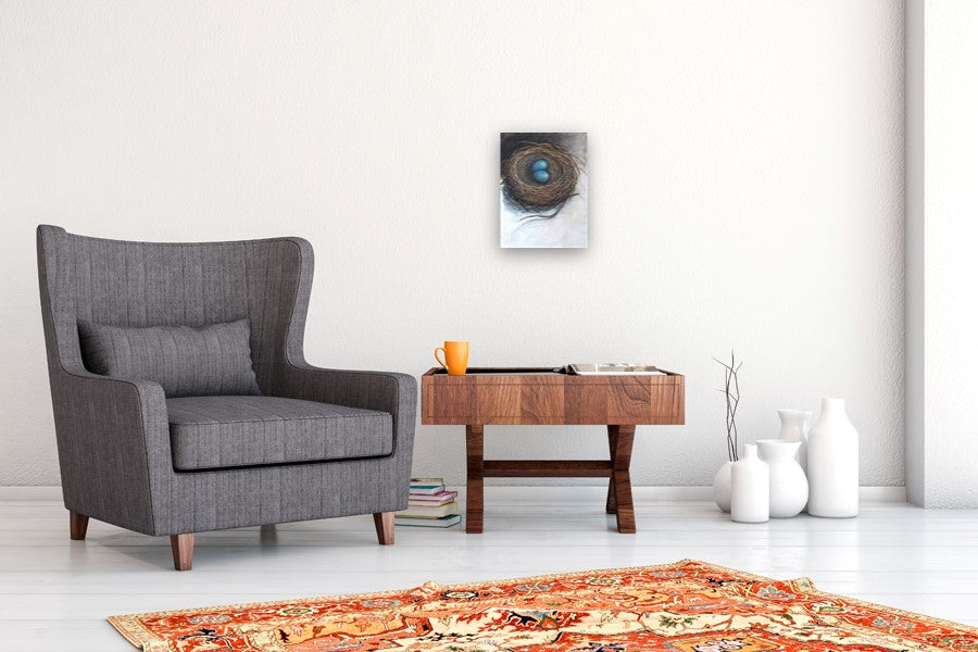 Stay in the Nest by Jennifer Ross |  In Room View of Artwork 