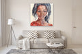 Original art for sale at UGallery.com | For Her Eyes Only by Nava Lundy | $4,300 | acrylic painting | 48' h x 48' w | thumbnail 5