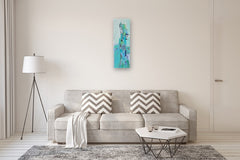 Original art for sale at UGallery.com | High-Rise by Dorothy Gaziano | $900 | acrylic painting | 36' h x 12' w | thumbnail 5
