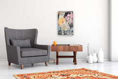 Original art for sale at UGallery.com | Land of Ink and Cicadas by Hope Rambo | $1,500 | acrylic painting | 23.62' h x 15.75' w | thumbnail 5