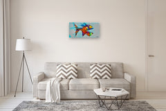 Original art for sale at UGallery.com | Bite Me by Allen Wittert | $1,800 | acrylic painting | 16' h x 31.75' w | thumbnail 5