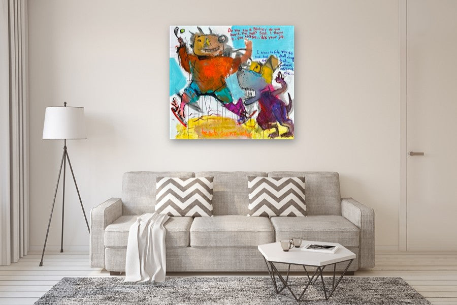 Do You See It Barkley? by Allen Wittert |  In Room View of Artwork 