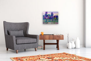 Twilight in Burbs (Blue Shades) by Suren Nersisyan |  In Room View of Artwork 
