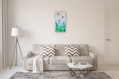 Original art for sale at UGallery.com | Join the Conversation by Karen Barton | $1,325 | mixed media artwork | 30' h x 15' w | thumbnail 5