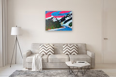 Original art for sale at UGallery.com | Approach to Berthoud Pass by Phyllis Anderson | $1,525 | acrylic painting | 30' h x 40' w | thumbnail 5