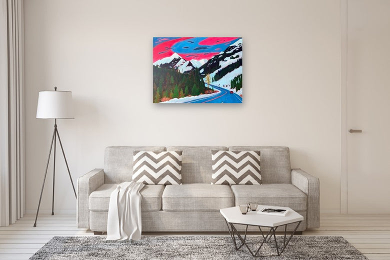 Approach to Berthoud Pass by Phyllis Anderson |  In Room View of Artwork 