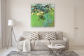 Original art for sale at UGallery.com | Joyful Yellow by Mary Pratt | $3,600 | oil painting | 48' h x 48' w | thumbnail 5