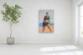 Original art for sale at UGallery.com | Beach Woman by Gail Ragains | $1,925 | acrylic painting | 55' h x 36' w | thumbnail 5
