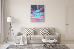 Original art for sale at UGallery.com | Red Sky at Night... by Benjamin Thomas | $1,900 | acrylic painting | 40' h x 32' w | thumbnail 5