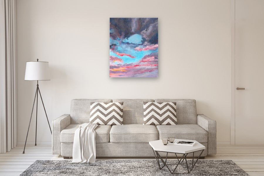 Red Sky at Night... by Benjamin Thomas |  In Room View of Artwork 