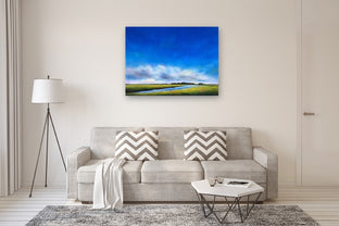 Blue Sky Marsh Creek by Nancy Hughes Miller |  In Room View of Artwork 