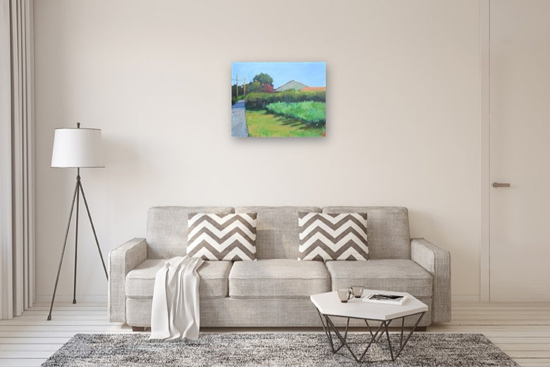 Vineyard by the House by Janet Dyer |  In Room View of Artwork 