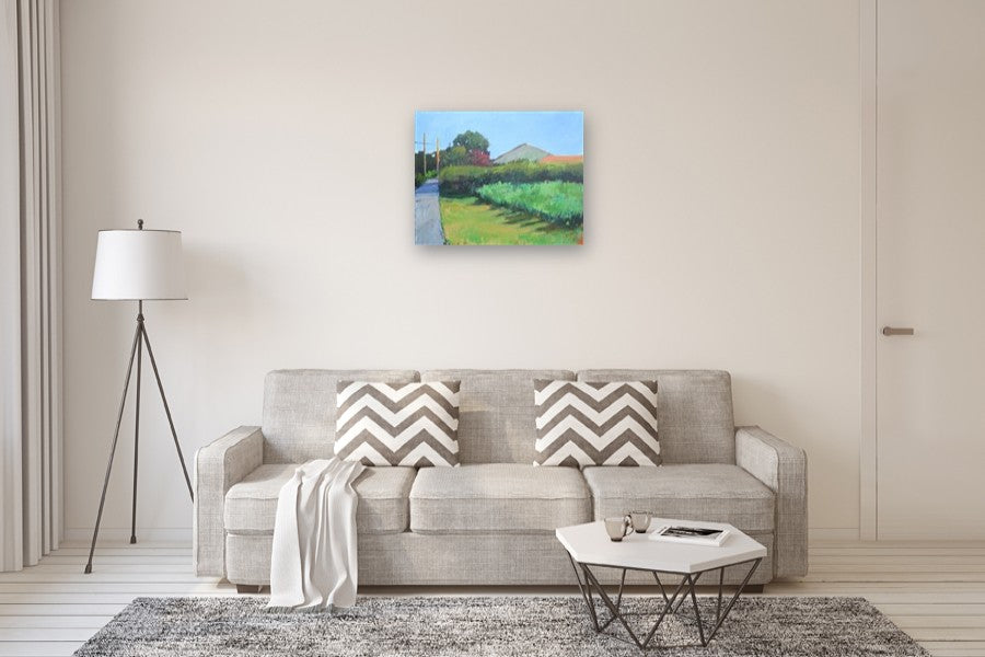 Vineyard by the House by Janet Dyer |  In Room View of Artwork 